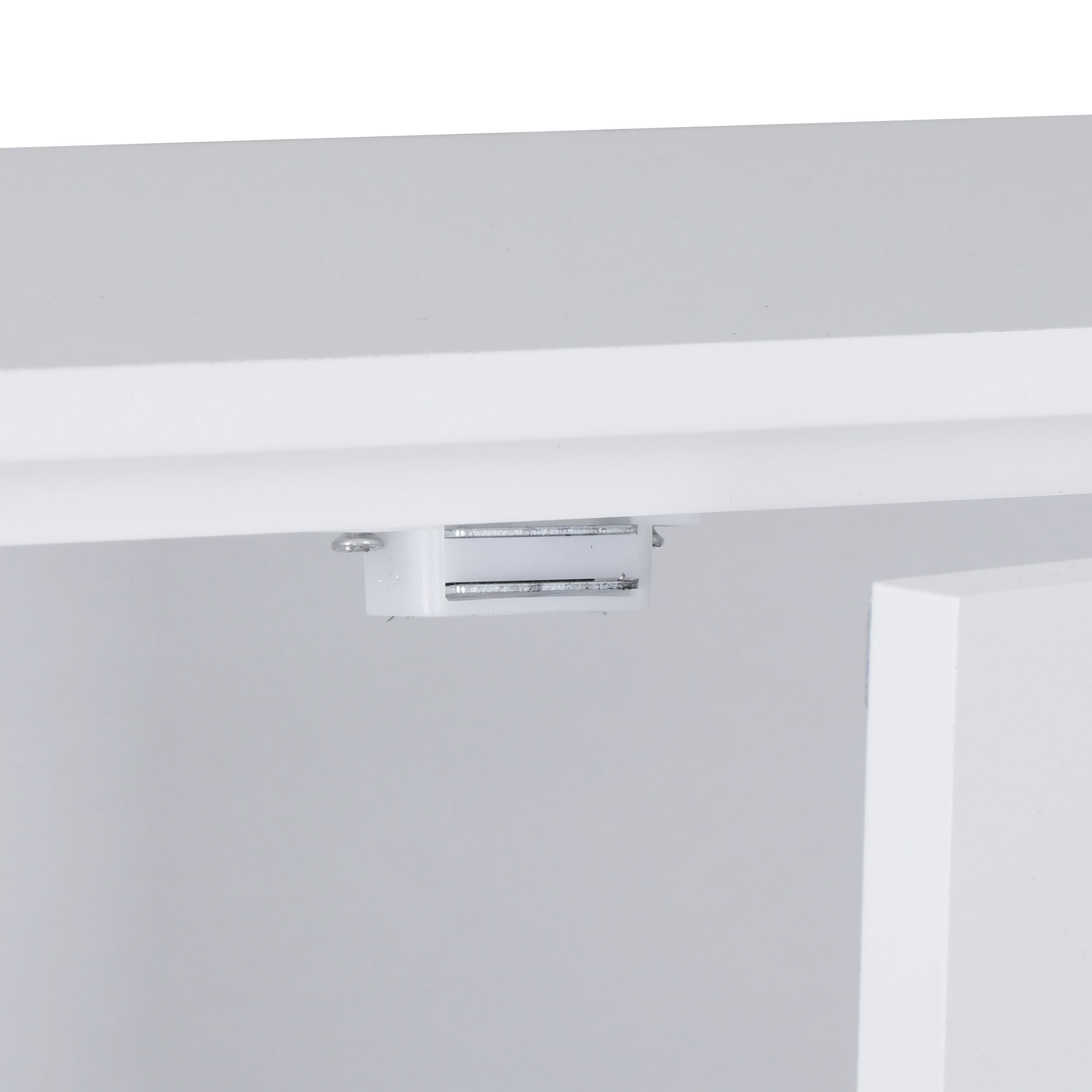 ZENY Bathroom Medicine Cabinet with 2 Door and Adjustable Shelves Wood Frame, White