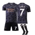 thumbnail image 1 of 22-23 Camiseta de fútbol local del Arsenal traje deportivo para hombre No. 14 Aubameyang traje de entrenamiento para niños en casa22-23 Número de local del Arsenal, par de calcetines, 1 of 1