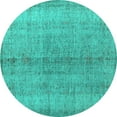 thumbnail image 1 of Ahgly Company Machine Washable Indoor Round Persian Turquoise Blue Traditional Area Rugs, 8' Round, 1 of 4