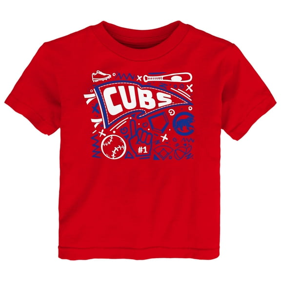 Toddler Red Chicago Cubs Ballpark Fun T-Shirt