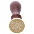 thumbnail image 3 of Cuadros Decorativos Kit de sello de cera de madera de 25 mm con sello de esmalte retro para sobres de invitaciones de boda Wdftyju embutido en tela, 3 of 7
