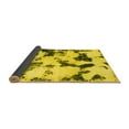 thumbnail image 2 of Ahgly Company Indoor Round Abstract Yellow Modern Area Rugs, 6' Round, 2 of 4