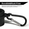 thumbnail image 4 of Anley 1.25" Aluminum Flagpole Mounting Rings Set - Anti Wrap 360° Rotatable Ring with Carabiners - Ideal for 1-1/4 Inch Diameter Flag Pole & Flag with 2 Grommets (Black, Pack of 2), 4 of 6