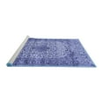 thumbnail image 2 of Ahgly Company Machine Washable Indoor Rectangle Medallion Blue Traditional Area Rugs, 2' x 3', 2 of 4