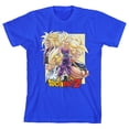 thumbnail image 6 of Saiyans Dragon Ball Z Anime Characters Royal Blue Youth Boys Graphic Tee - M, 6 of 7