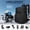 Black, variant on 65L Waterproof Ski Boot Bag, Heavy Duty Snowboard Backpack for Helmet Goggles Gear, Air Travel Winter Sports Bag
