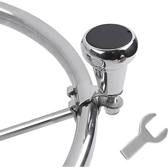 ABCISI Marine 316 Stainless Steel Boat Steering Wheel 3/4 inch Maneuvering Knob Control Spinning Knob