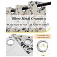 thumbnail image 5 of Grey Brown Botanical Blackout Curtains for Bedroom 45 Inch Length 2 Panels Set, Rustic Country Spring Floral Summer Leaf Thermal Energy Saving Window Treatment Curtains Blackout Drapes 52"x45", 5 of 8