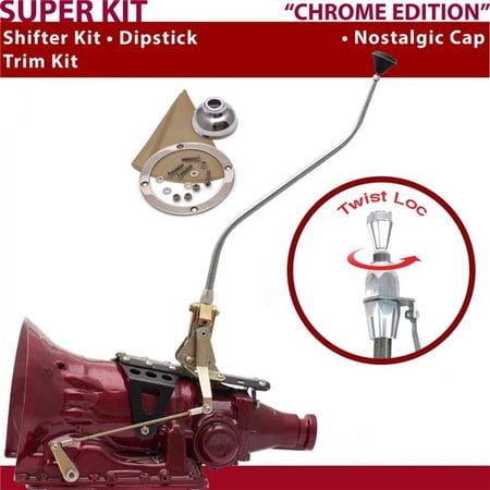 American Shifter C4 Shifter Kit Chrome 23 in. Swan Trim Kit Dipstick for F7831