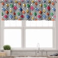 thumbnail image 3 of Ambesonne Geometric Valance & Curtain, Colorful 3D Shapes, 55"x30", Multicolor, 3 of 6