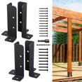 thumbnail image 2 of 4Pcs Adjustable Deck Post Anchor Base Brackets Fence for Pergola Fence Railing Mailbox Pavilion Garden Tool, 2 of 5