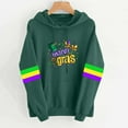 thumbnail image 2 of Byworldtasic Mardi Gras Outfit for Women Embroidery Hooded Sweatshirt Party Carnival Long Sleeve Tees Tops, 2 of 4