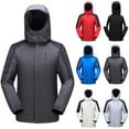 thumbnail image 5 of jsaierl Winter Coats Women Plus Size Outdoor Hiking Windbreaker Fall Zip Up Thermal Jacket Hooded Fleece Ski Coats Winter Snow Outerwear, 5 of 5