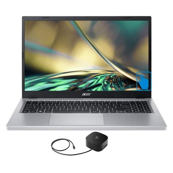 Acer Aspire 3 A315 Home/Business Laptop (AMD Ryzen 5 7520U 4-Core, 15.6in 60Hz Touch Full HD (1920x1080), AMD Radeon, Win 10 Pro) with G2 Universal Dock