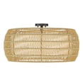 thumbnail image 2 of Golden Lighting Everly 6-Light Wicker / Rattan Semi-Flush Mount in Black/Natural, 2 of 2