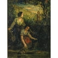 thumbnail image 3 of Edward Mitchell Bannister 15x18 Black Modern Framed Museum Art Print Titled - The Drinking Pool (Three Women at Water) (1894), 3 of 5