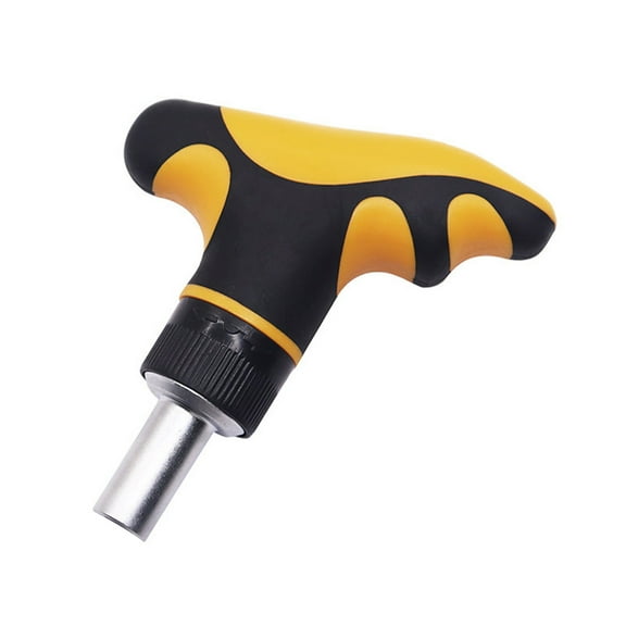Hukai T Handle Ratcheting Driver 1/4” Ratcheting Bit Driver T Handle with 1/4inch Magnetic