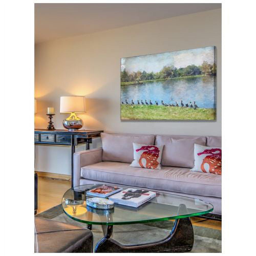 "Spring on the Farm 4" Painting Print on Wrapped Canvas