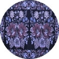 thumbnail image 1 of Ahgly Company Indoor Round Medallion Blue French Area Rugs, 4' Round, 1 of 4