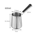 thumbnail image 4 of 2X 600Ml Milk Butter Warmer Pot, Turkish Coffee Pot, Stainless Steel Stovetop Melting Pot with Spout for Tea,Heating, 4 of 4