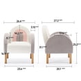 thumbnail image 2 of Chair Sofa, Teddy Fabric with Solid Wooden Frame,Rainbow Design, 2 of 8