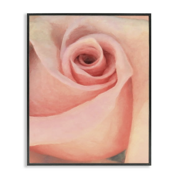 Stupell Industries Spiral Rose Anther Botanical & Floral Painting Black Framed Art Print Wall Art, 11 x 14