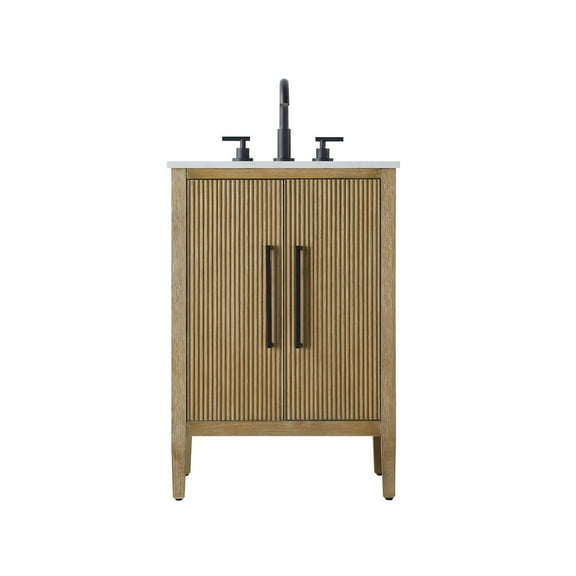 Elegant Kitchen and Bath 24 inch Single Bathroom Vanity in Linen Oak