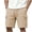 Z74 Khaki, variant on Mens Textured Quilted Cargo Shorts Elastic Waist Drawstring Casual Streetwear Summer Shorts with Multi Pockets White,S