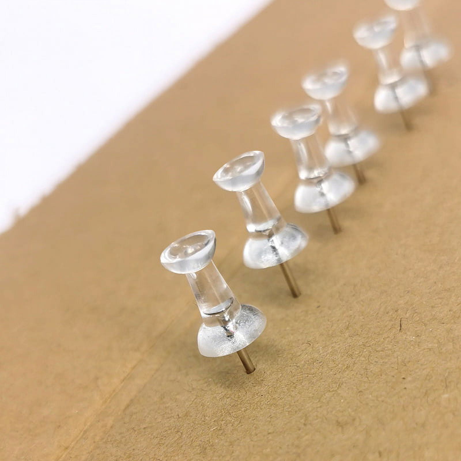 Pen+Gear 3/8" Clear Plastic Push Pins, 10 Packs, 100 Push Pins per Pack, 1000 Push Pins Total