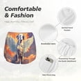 thumbnail image 4 of Gukieu Colorful Cloud Spotted Dog Print Women's Sports Shorts with Drawstring Elastic Waistband for Running, Yoga, Fitness-Large, 4 of 7