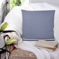 thumbnail image 3 of 26x26 Pillow Covers Set of 2, Farmhouse Navy Blue White Striped Throw Pillow Covers Decorative Couch Cushion Case, Modern Stripes Microfiber Square Pillowcases for Bedroom Car Living Room, 3 of 7