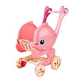 thumbnail image 1 of Pink Design Shopping Cart Children Toy Set, Family Play Educational Kitchen Supermarket Role Play, 24 Pieces With Cash Register, Thick Fun Learning Activity, 1 of 7