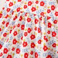 thumbnail image 4 of Vedolay Little Girl Dress Girls Dress Chiffon Floral High-Low Tie Waist Party Princess,Red 6-12 Months, 4 of 5