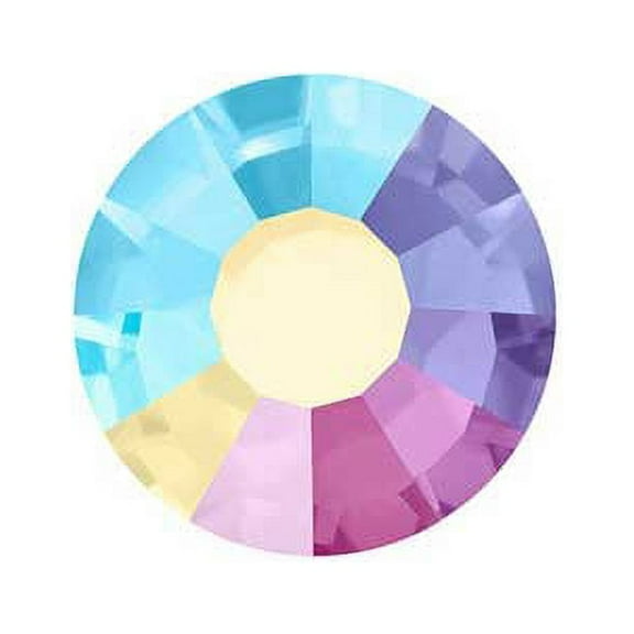 72Pcs (SS30 6.5mm) Crystal AB | Preciosa Viva12 Glass Flatback Hotfix Rhinestones