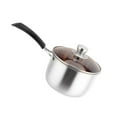 thumbnail image 3 of Stainless Steel Stockpot with Lid Single Long Handle Cooking Pot Thick Kitchen Soup Pot for Home (18cm), 3 of 8
