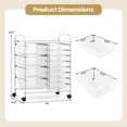 thumbnail image 6 of 12-Drawer Utility Rolling Cart with Metal Tabletop, Drawer Organizer with Wheels, Scrapbook Paper Office School Organizer,Transparent, 6 of 7