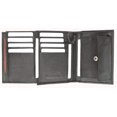 thumbnail image 2 of Genuine Leather Tri-fold European Wallet ID Credit Card Holder Coin Pouch 518, 2 of 8