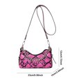 thumbnail image 2 of Bolso de hombro PU PU cuero bolso de bolsas de bolsillo de cuero para mujeres (rosa roja), 2 of 9