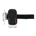 thumbnail image 2 of Unique Bargains 1 Pc Classic Phone Holder Arm Bands with Zipper for Hiking Gym Pink Neoprene, 2 of 4