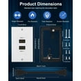 thumbnail image 4 of HDMI 2.1 Wall Plate(2 Port), ELECTOP 8K HDMI Wall Outlet Pass Through with Low Voltage Metal Mounting Bracket, Supports 8K@60Hz and 4K@120Hz, 3D, HDR, 48 Gbps HDMI Box, Fits Home Theater Systems, 4 of 7