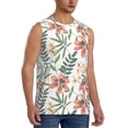 thumbnail image 2 of Bixox Men's Lilies Flowers Printed Shirt Sleeveless Fitness Tank Top-X-Large, 2 of 5