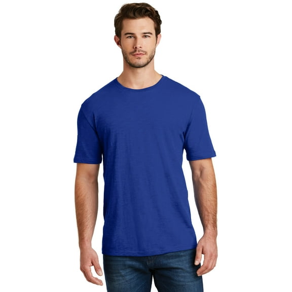 District Made Mens Super Slub Crew Tee-4XL (Deep Royal)