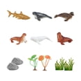 thumbnail image 1 of Minifiguras de animales marinos Modelo Figuras de animales marinos para cumpleaños cognitivos Estilo A, 1 of 9