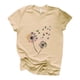 thumbnail image 3 of Pntutb Camiseta de moda para mujer Blusa con estampado de letras de manga corta y cuello redondo para mujer Pntutb Pntutb-3768, 3 of 8