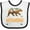 White and Black, variant on Inktastic Wyoming Vacation Bear Silhouette Boys or Girls Baby Bib
