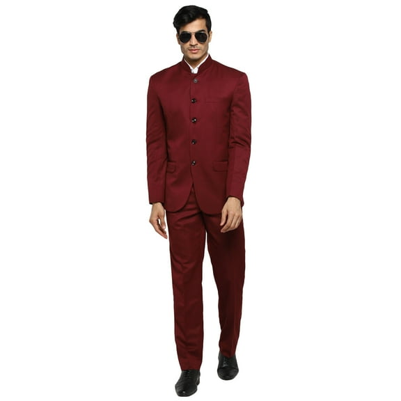 Mens Chief Designer Clothes Bollywood Style Nehru Polyviscose Bandhgala.