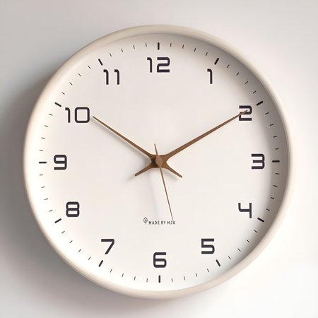 DESIGNICE 2026 New Solid Wood Simplicity Wall Clock Living Room Home Decorate Clock Mute Clock Japanese Style Fashion Modern Light Luxury Creative Clock