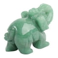 thumbnail image 3 of 2 Inch Cartoon Elephant Ornament Aventurine Simulation Animal Figurine Delicate Stone Engrave Gift Desktop Decor (Green), 3 of 7
