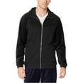 thumbnail image 2 of Ideology Mens Velour Chevron Hoodie Sweatshirt, Black, X-Large, 2 of 2