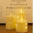 thumbnail image 4 of Realistic Flameless Candles with Remote Timer-3D Flickering LED Candles Set of 3(4”/5”/6”, Battery Candle in Glass Powered Safe for Home/Wedding/Party/Table, 4 of 14
